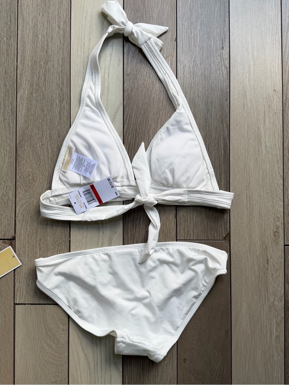 Michael Kors White Bikini Set with Ring Accent - Picture 3 of 4